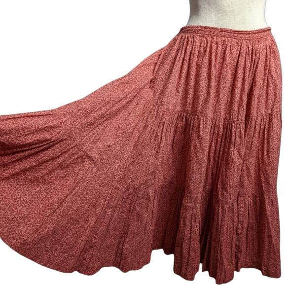 Vintage 60s 70s Martha of Taos Calico Broomstick Skirt Boho Prairie Cottagecore - Picture 3 of 13